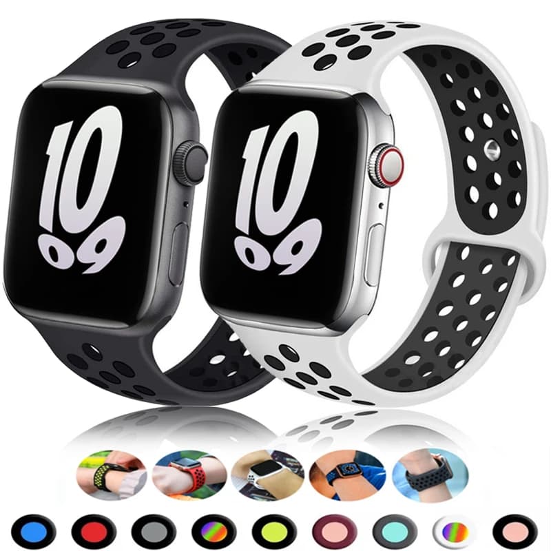 Apple Watch 46mm 44mm 40mm 42-38-41mm 45mm Sport Strap Bracelet iWatch Series 10 9 8 7 6 SE 5 3 Ultra 2 49mm