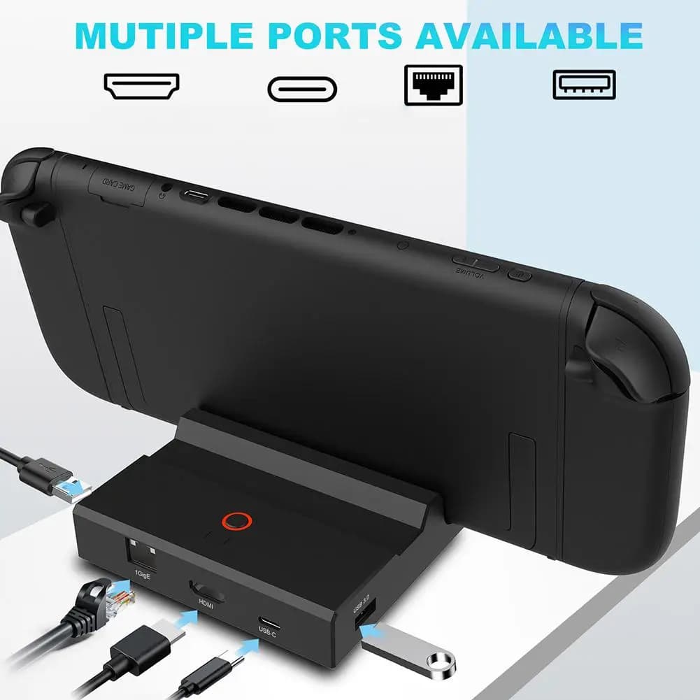 Per Switch 2 TV Docking Station Supporto per dock di ricarica Display HD 4K Ricarica durante la riproduzione del supporto del convertitore video per A6H2