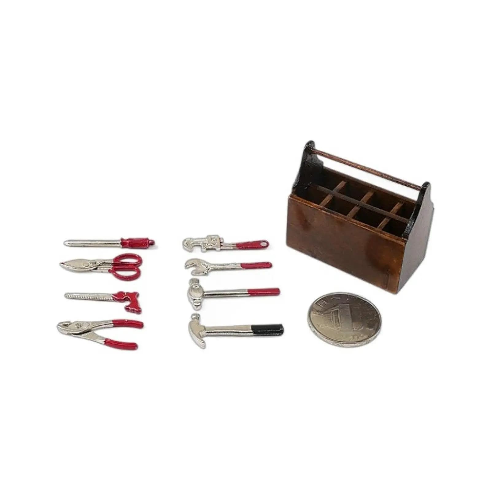 Scatola di strumenti di riparazione per casa delle bambole 1/12 Accessori per casa delle bambole Finta giocattoli simulati