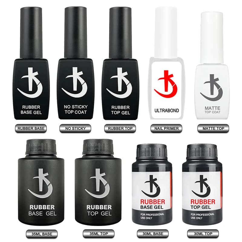 KODI JYJ Base and top coat for Primer Gel Nails without Acids Hybrid Paint Semi-Permanent Lotto Opaque Upper Nails Base thick rubber