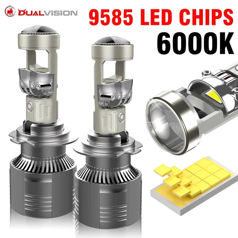 Fari H4 H7 Bi LED Mini obiettivo per proiettore H11 H8 H9 Lampada fendinebbia 9005 HB3 9006 HB4 CSP Core Canbus Luci per auto LHD Lenti automatiche 12V