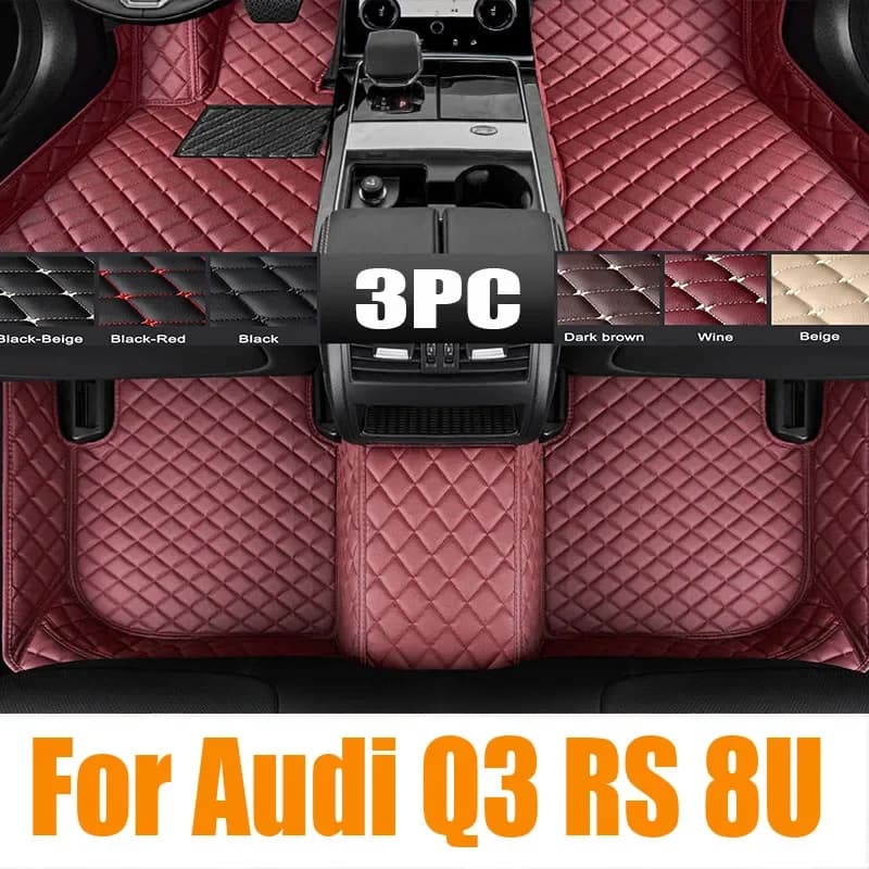 Tappetino per auto per Audi Q3 RS 8U 2015 ~ 2018 2016 2017 Parte interna Speciale Piede TPE Liner Tappeto Pad Copertura personalizzata Tappeto Accessori