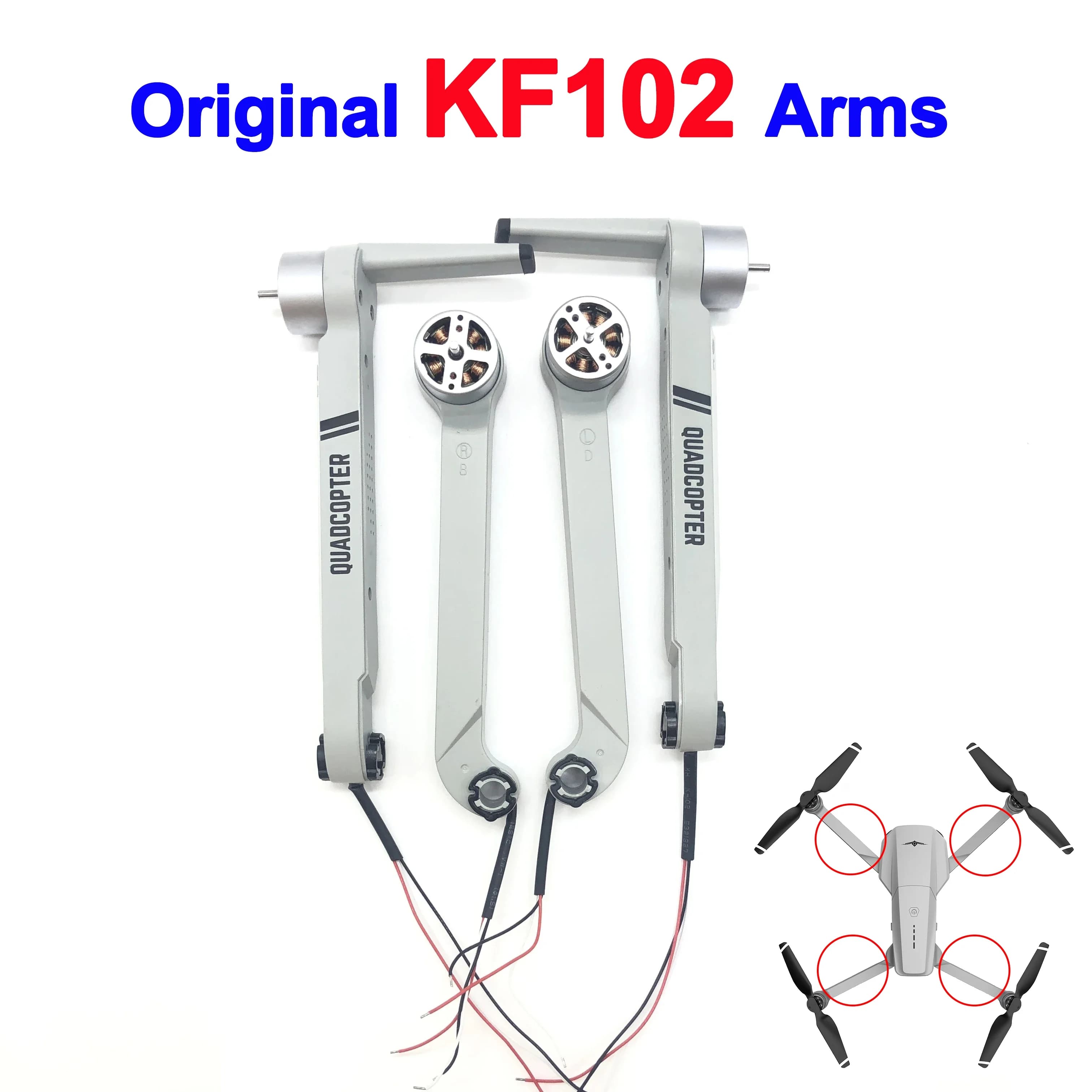 KF102 MAX Braccio anteriore posteriore Accessori di ricambio Parti Giroscopio Shell Ricevitore GPS Eliche originali per telecomandi KF102