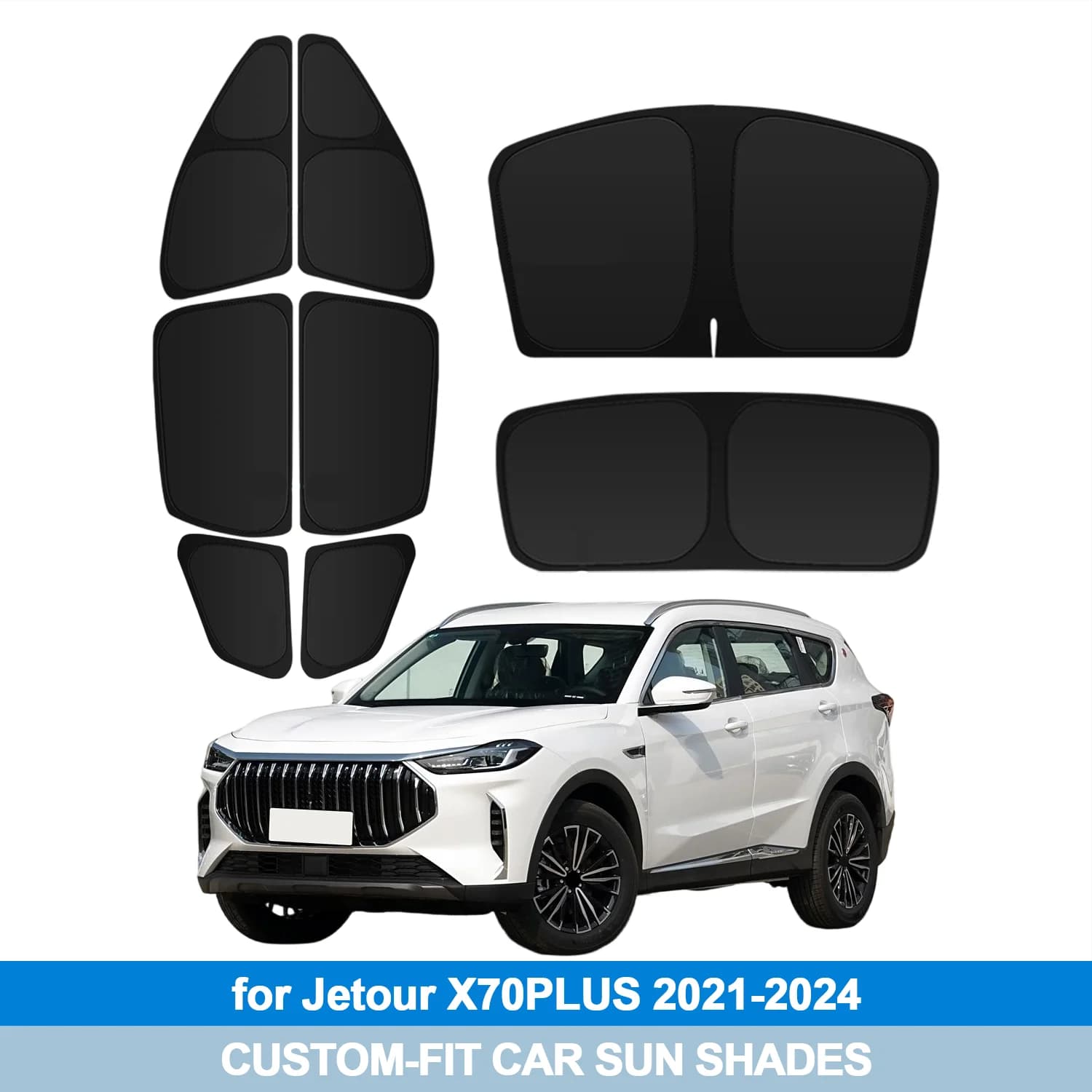 Parasole per Parabrezza e Finestrini Laterali per Jetour X70PLUS 2021-2024, Protezione Privacy, Accessori Auto