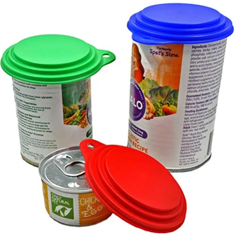 Keep Your Dog and Cat Food Fresh - Pet Food Can Cover Lids - Made in USA, Sold by Vets - Fits Small, Medium and Large Cans - BP