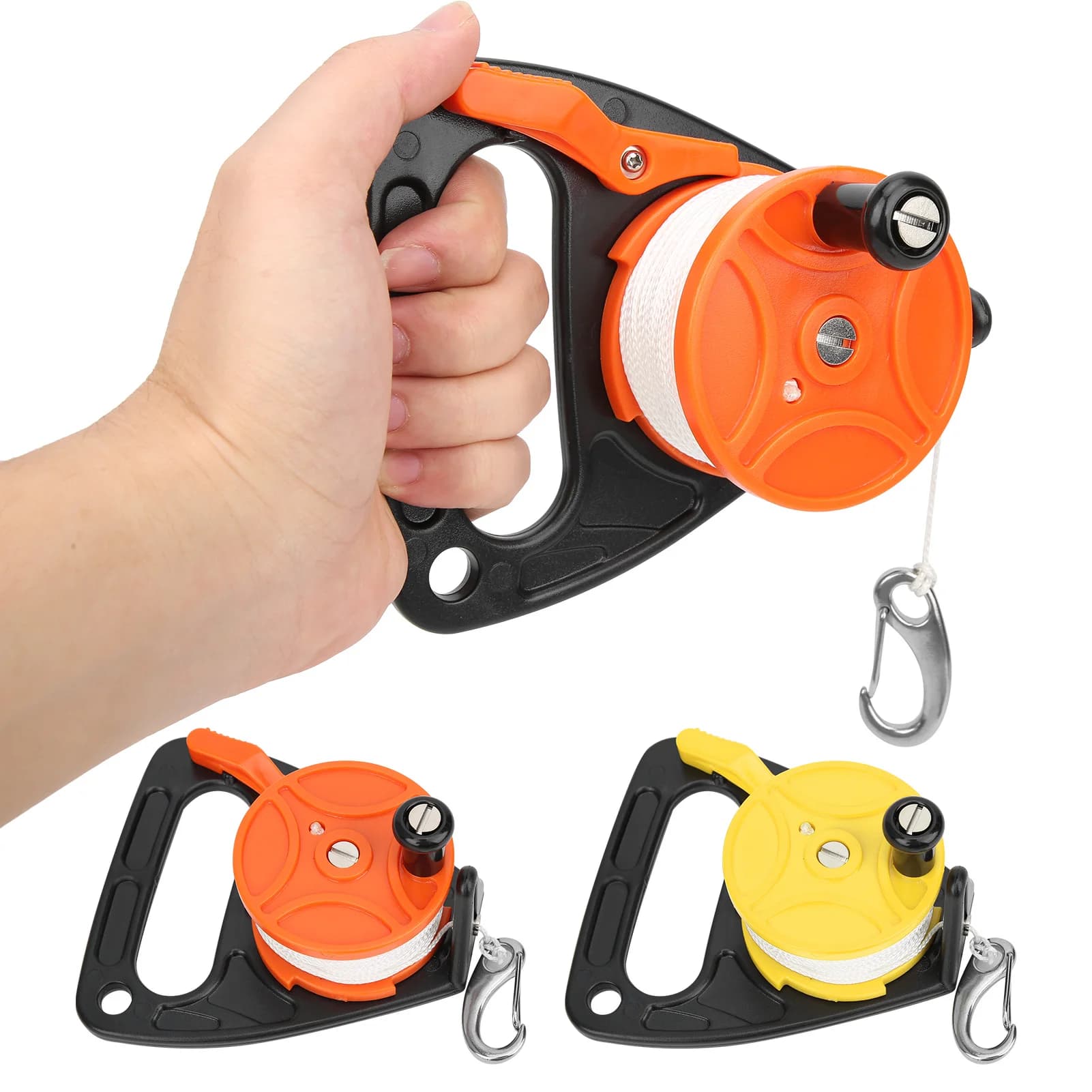 150ft Diving Line Reel with Handle Multi Purpose Portable Diving Reel Diving Equipment for Underwater Diving Snorkeling Kayaking