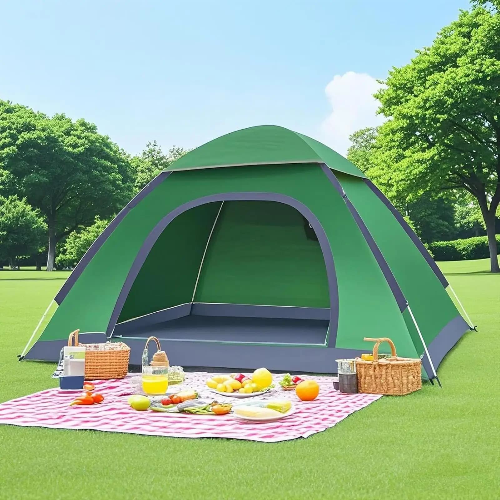 Tenda pop-up Tenda da campeggio esterna istantanea per 2-3 persone Tenda solare Baldacchino anti-UV leggero per pesca Picnic Escursionismo sportivo