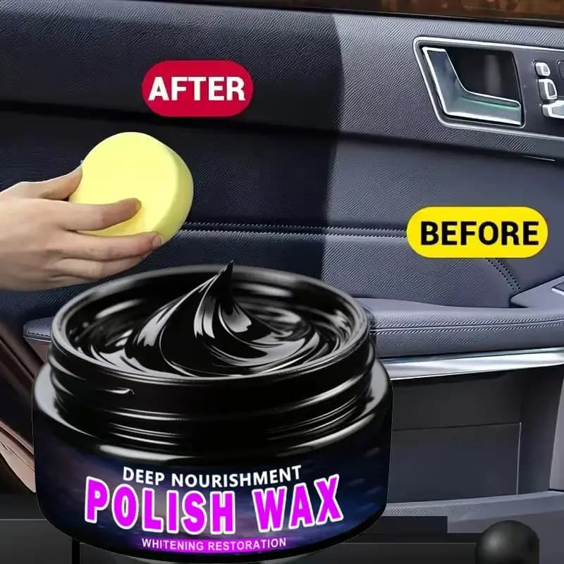 Cera lucidante universale per riparazione pelle e plastica - Crema per la ricondizionamento degli interni automobilistici per la cura della pelle/plastica/gomma