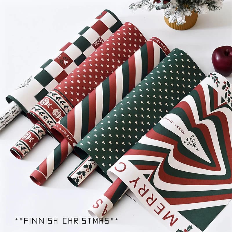 10pcs Christmas Wrapping Paper Art Origami Gift Paper Kraft Paper Sheets Flower Wrapping Paper Korean Paper For Florist