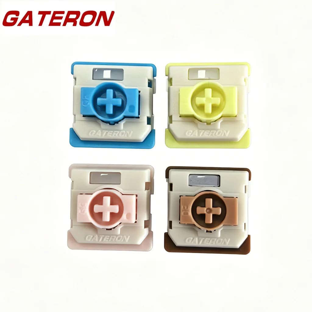 GATERON KS-33 Low Profile 2.0 Serie Chocolate Mini Switch per Tastiera 3Pin RGB Personalizzabile Ultra-sottile Meccanica per Gaming e Ufficio