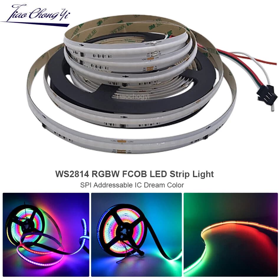 COB SPI RGBW IC LED Light Strip 784 LED WS2814 indirizzabile Dream Color 10mm DC24V WS2811 High flessibile FOB COB Lights Room Dec