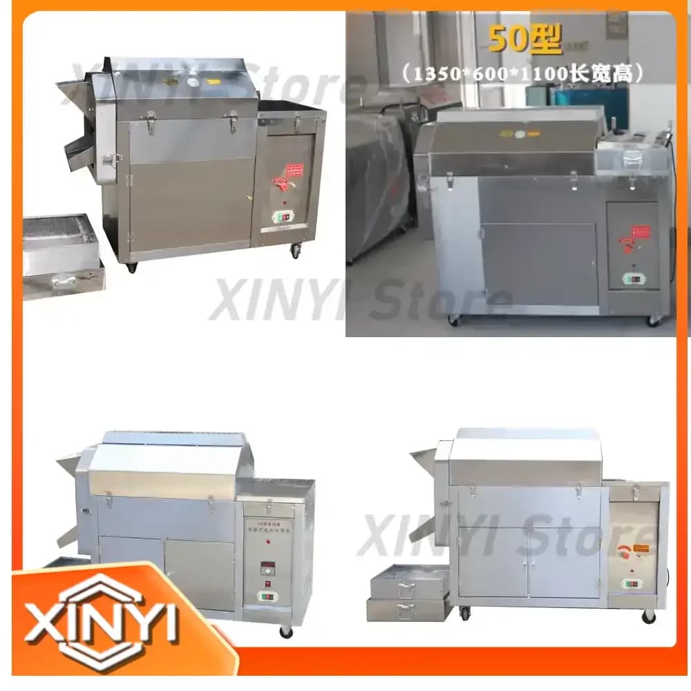 Automatic Stainless Steel Electric Gas Coffee Bean Roaster for Peanut Walnut Seed Nut Roasting Machine