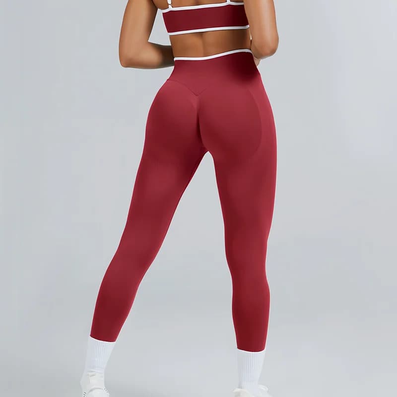 Leggings HISTELLO Ignite da donna, senza cuciture, a vita bassa, effetto push-up, elasticizzati, anti-squat, per yoga, palestra, corsa e sport.
