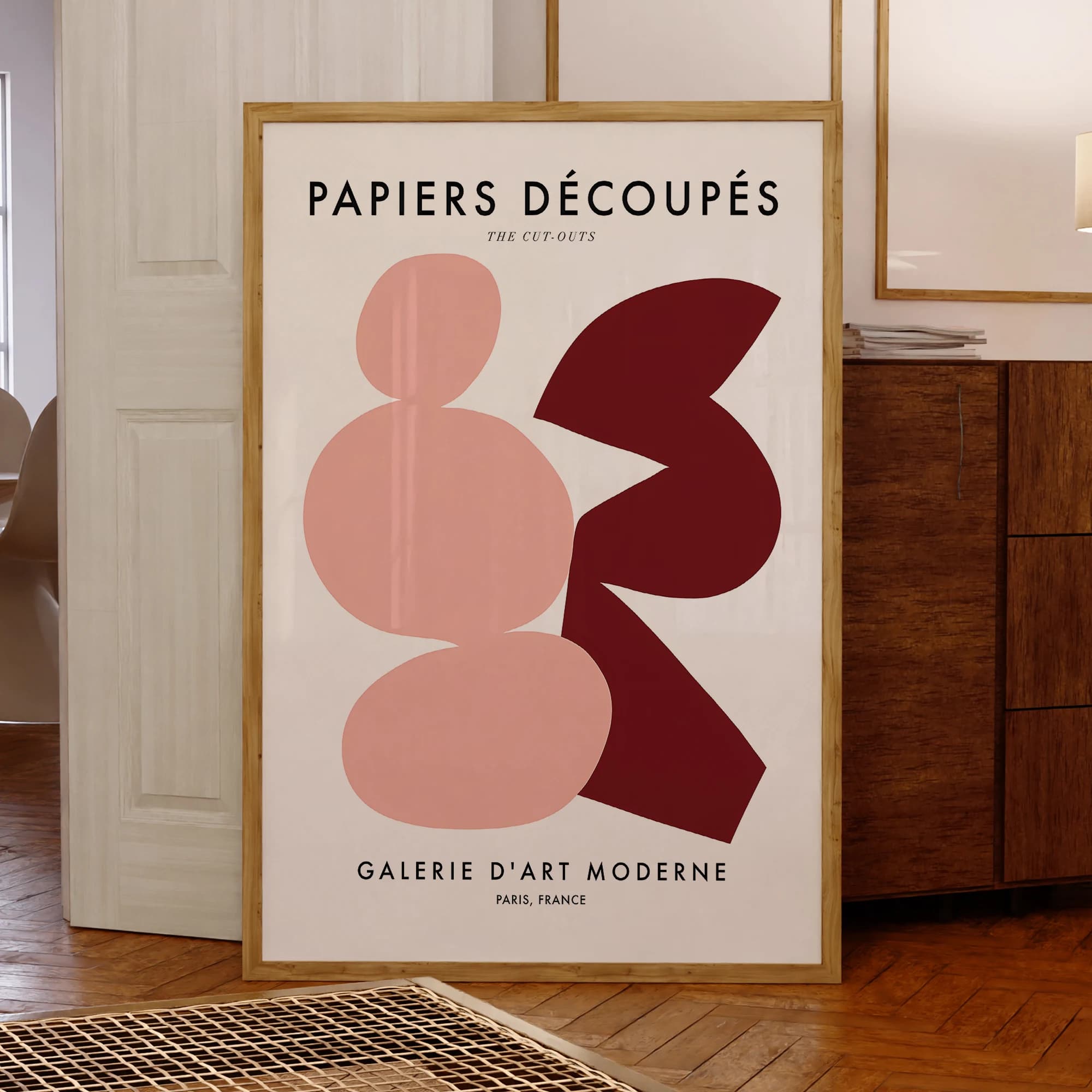 Carte moderne Decoupes - Galerie D'art Wall Art Stampe con cornice in alluminio Pittura su tela Poster Immagine per soggiorno Decorazioni per la casa