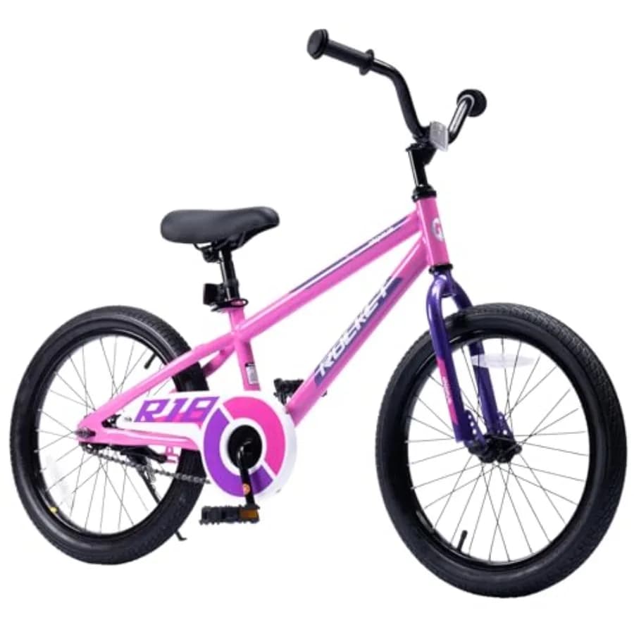 Bicicletta da 12, 14, 16, 18 Pollici con Rotelle per Principianti, Bambini e Bambine dai 3 ai 10 Anni, Vari Colori, Telaio Leggero in Lega