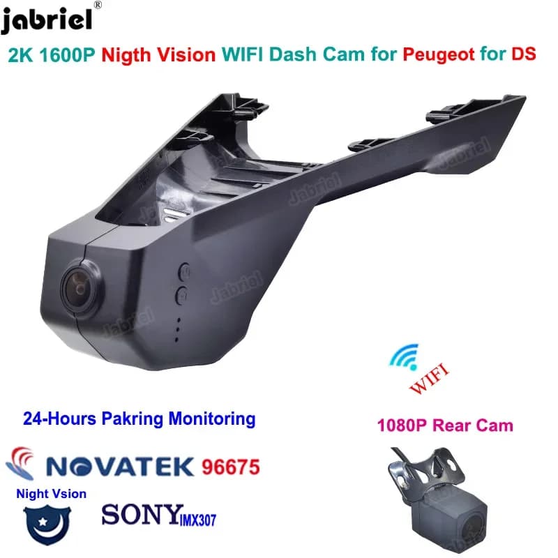 2K 1600P Dash Cam Auto Dvr Peugeot 3008 4008 5008 for DS4 DS5 DS5LS DS6 DS7 DS9 for Citroen C2 C4 C5 C6 Berlingo