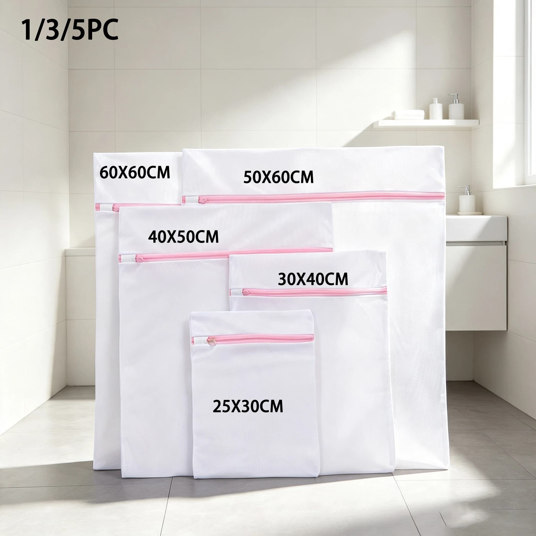 1/5PCS Mesh Laundry Large Bag for Delicates Protects Clothes During Machine Wash Thickened Webbing Machine Wash Clothes Storage