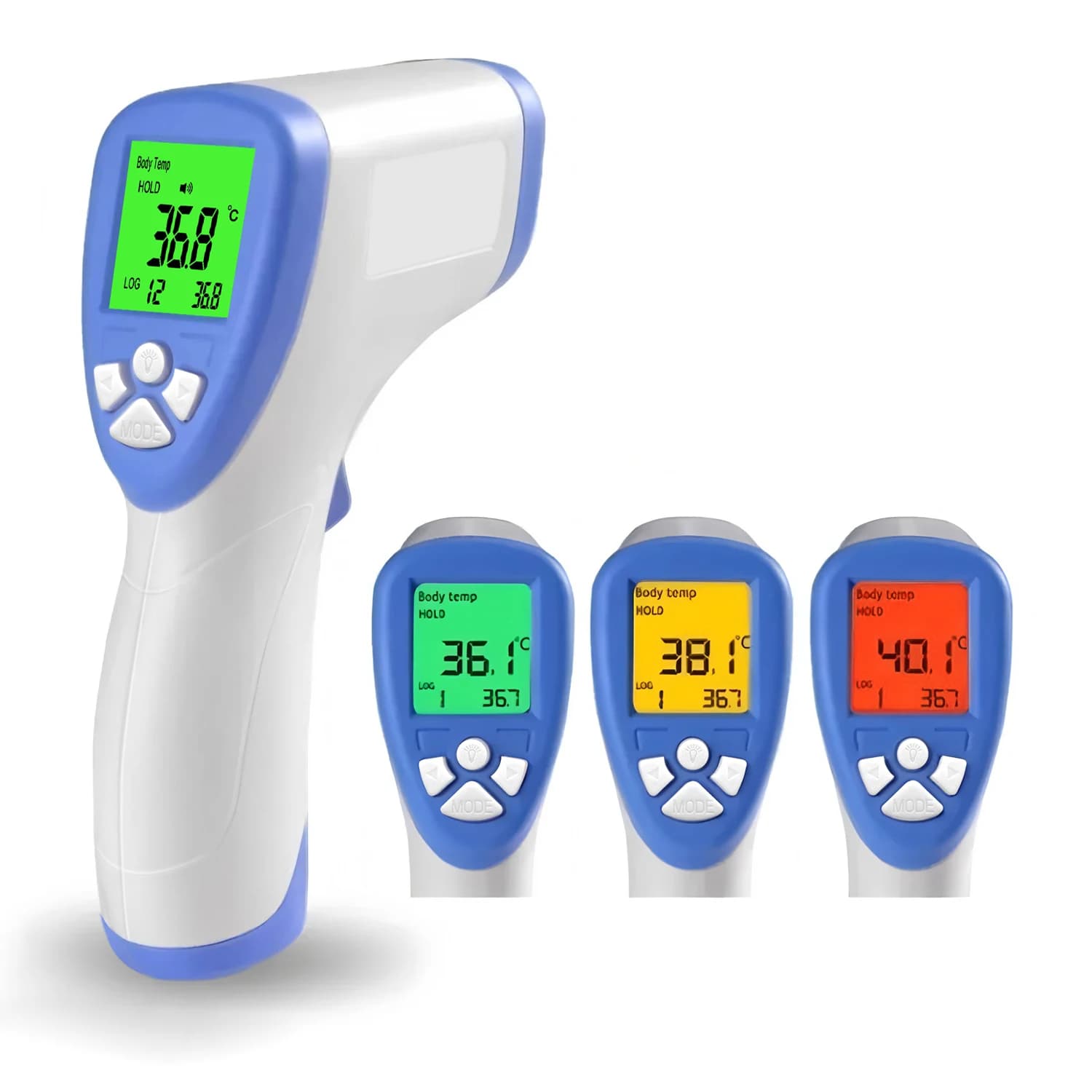 Portable Thermometer Temperature Meter on Head for Fever Digital Display Contactless Thermometer Measuring Instrument for Kids Adults