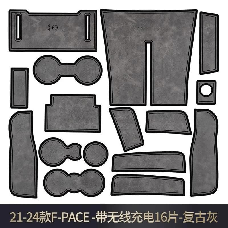 Auto Porta Groove Zerbino Tazza Zerbino per Jaguar FPace 2021-2024 Console Centrale Scatola di Immagazzinaggio Tappetini Auto Cancello Slot Portabicchieri Pad