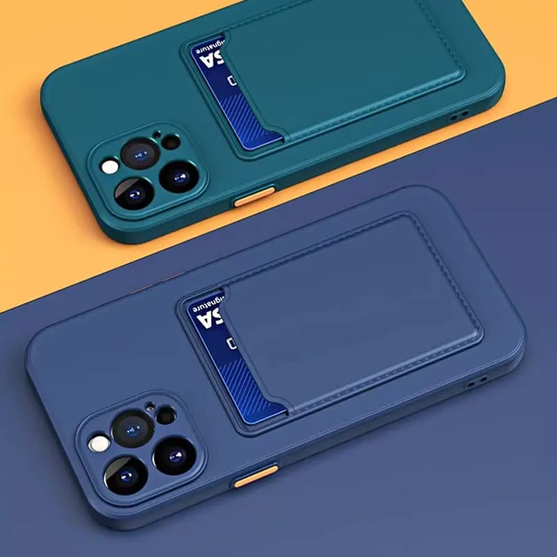 Luxury Soft Silicone Wallet Case For iPhone 16 15 14 16 15 Pro Max Plus Card Holder Slot Back Cover Phone Protective Accessories