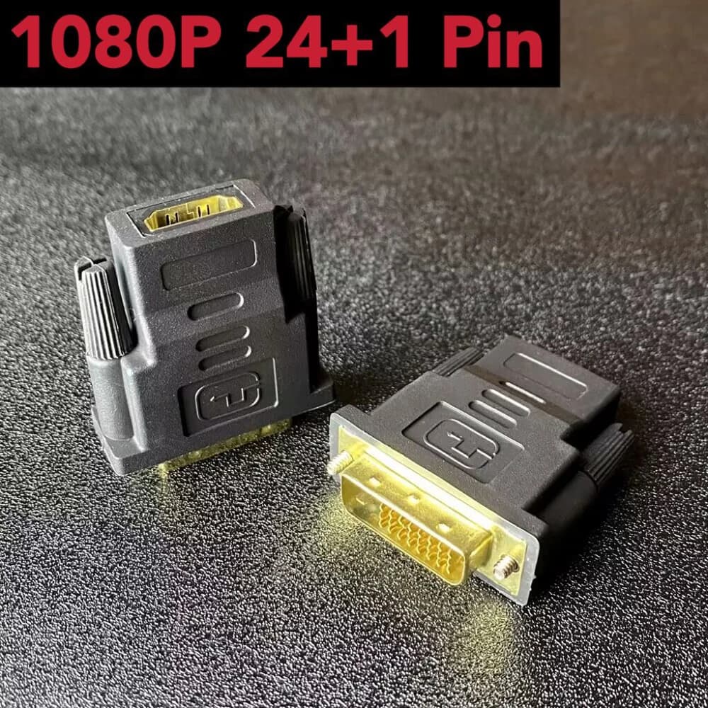 1080p HDMI-compatibile femmina a DVI 24 + 1 Pin maschio adattatore convertitore cavo interruttore per PC PS4 TV 1080p adattatore DVI