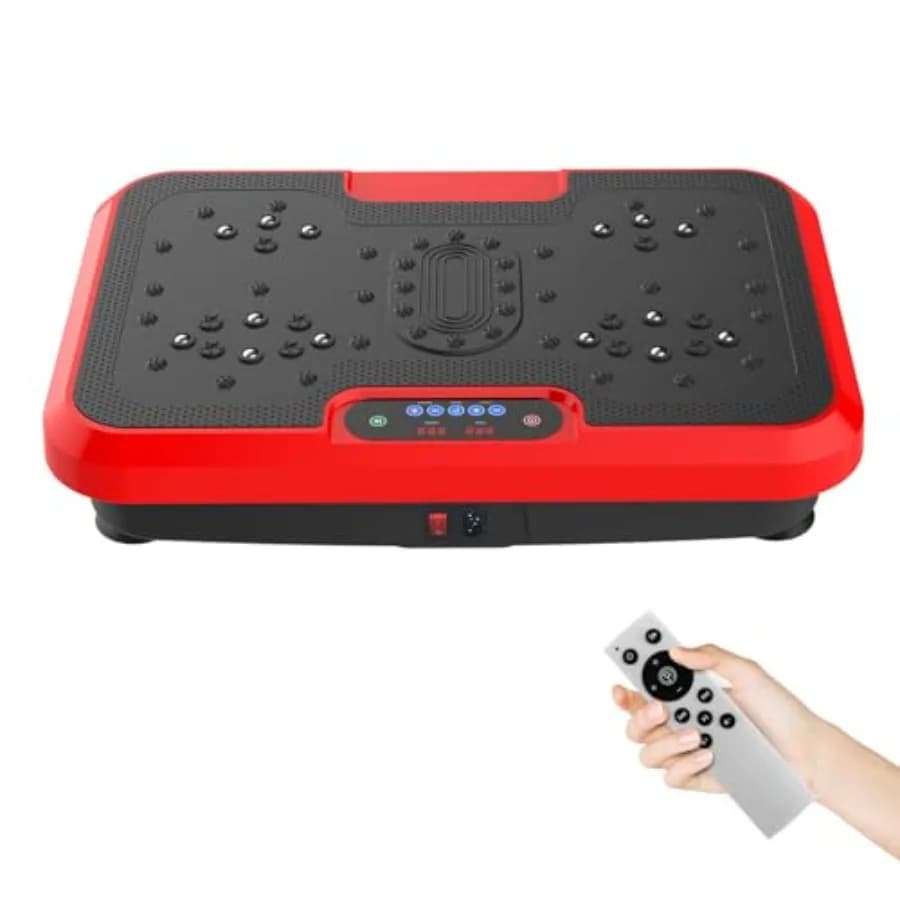Vibrant Pedal for Exercises at Home, Vibrant Platform for All Body in Black with Remote Control for Weight Loss and Linphatic Drainage