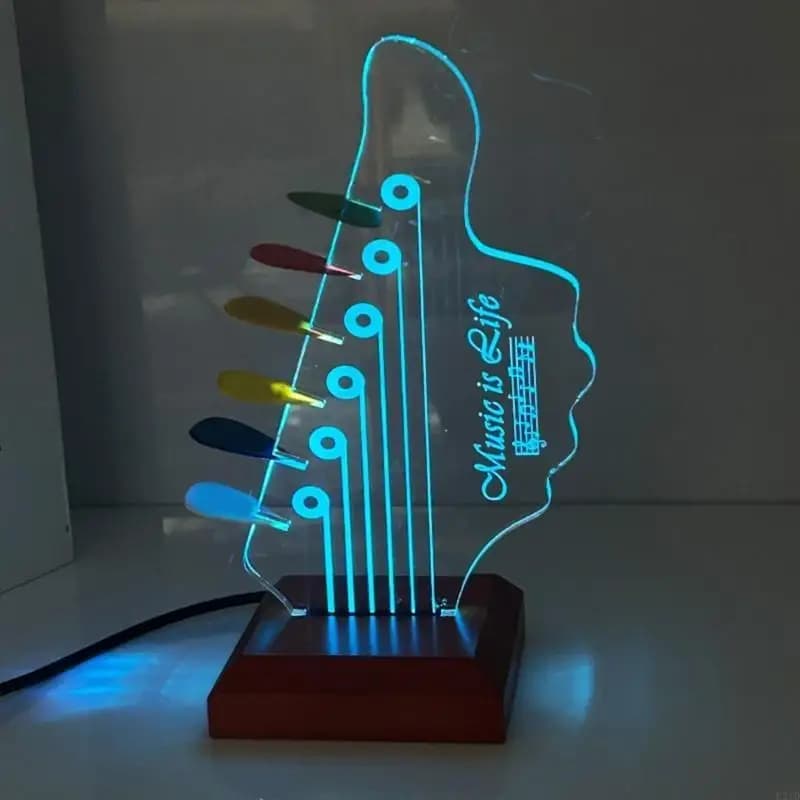 Clear Guitar Pick Stand Pick Box with Base Guitar Pick Holder Pick Display Case