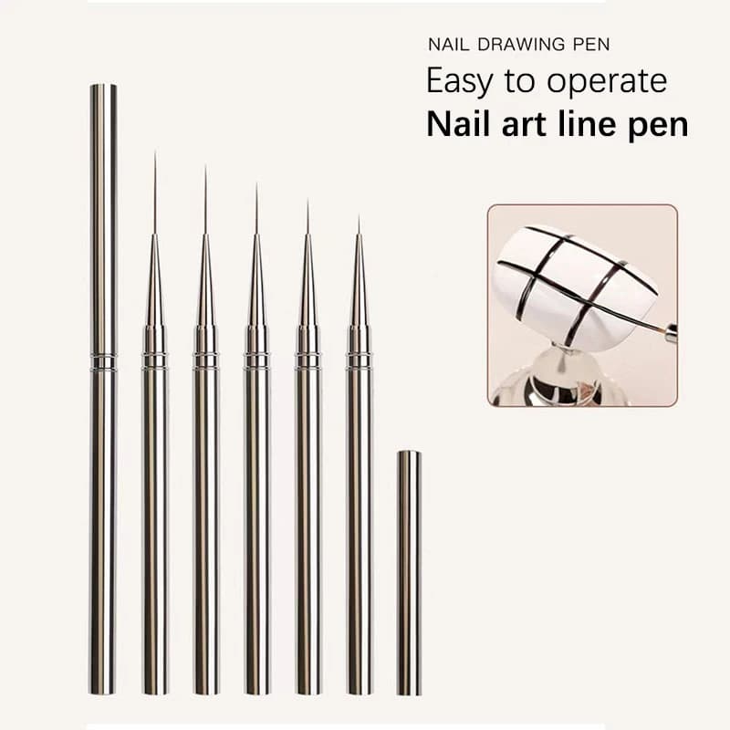 1 pz pennelli per nail art penne per nail art francesi 10/12/23mm strumento per manicure per pittura a filo lungo ultrafine
