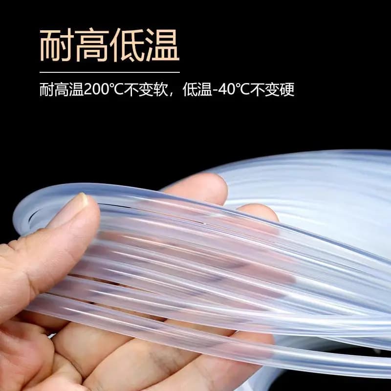 Tubo in silicone trasparente per uso alimentare da 2 metri 8MM ID x 12MMOD Tubo flessibile in gomma da giardino Tubo morbido per acquario
