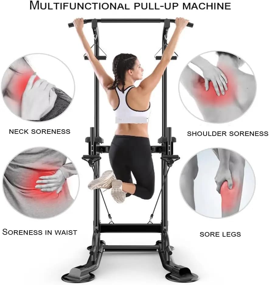Ergonomic Padded Horizontal Gym Bar Pull up Station Calisthenics Equipment Core Strength Functional Trainer Stand Exercise