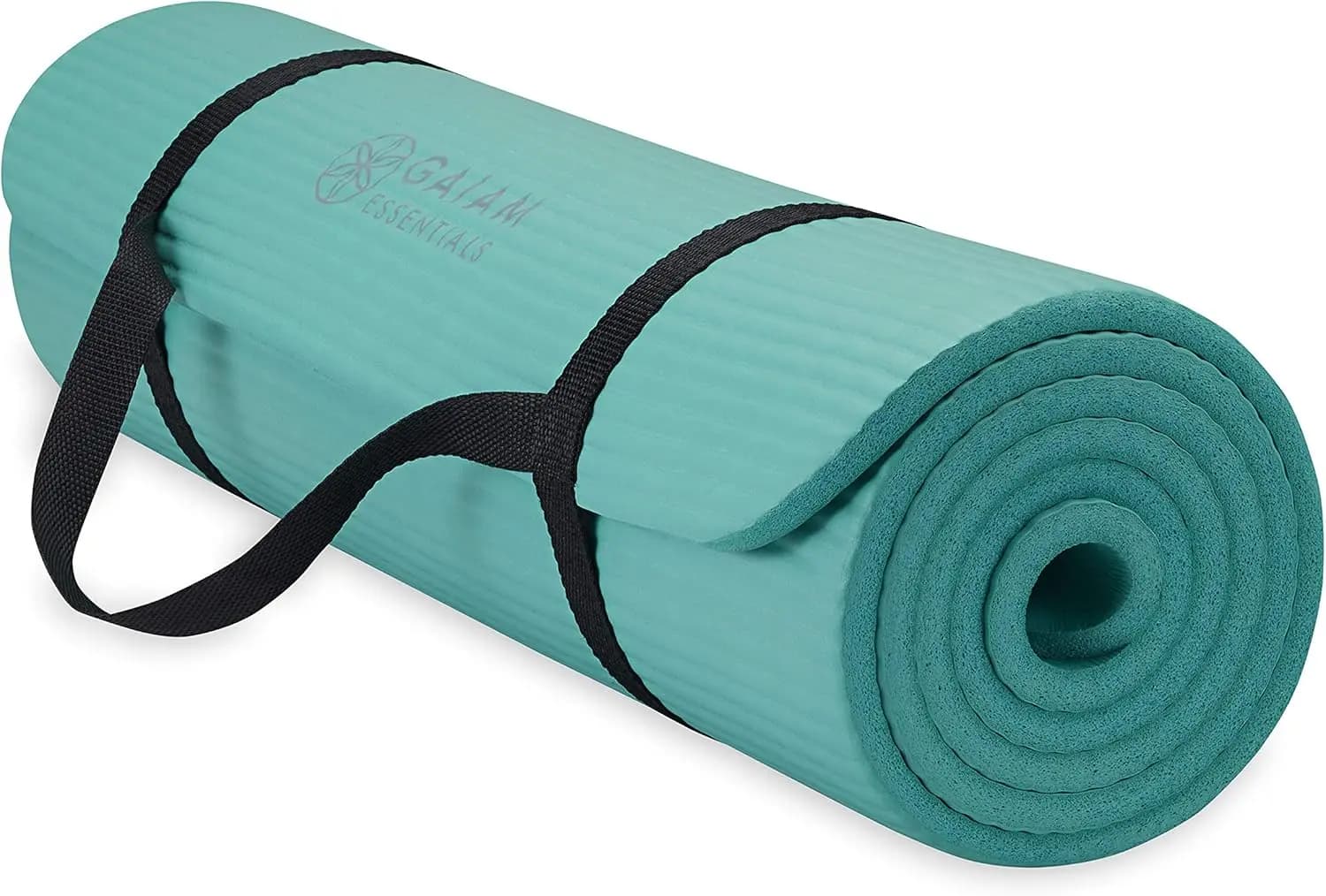 Tappetino da yoga spesso 2/5 di pollice con tracolla, cuscino extra spesso per il comfort delle articolazioni, texture antiscivolo, leggero per allenamenti a casa
