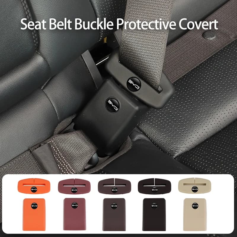 Copri fibbia per cintura di sicurezza in silicone per auto, accessori protettivi interni antigraffio per BYD Tang Song Qing Yuan
