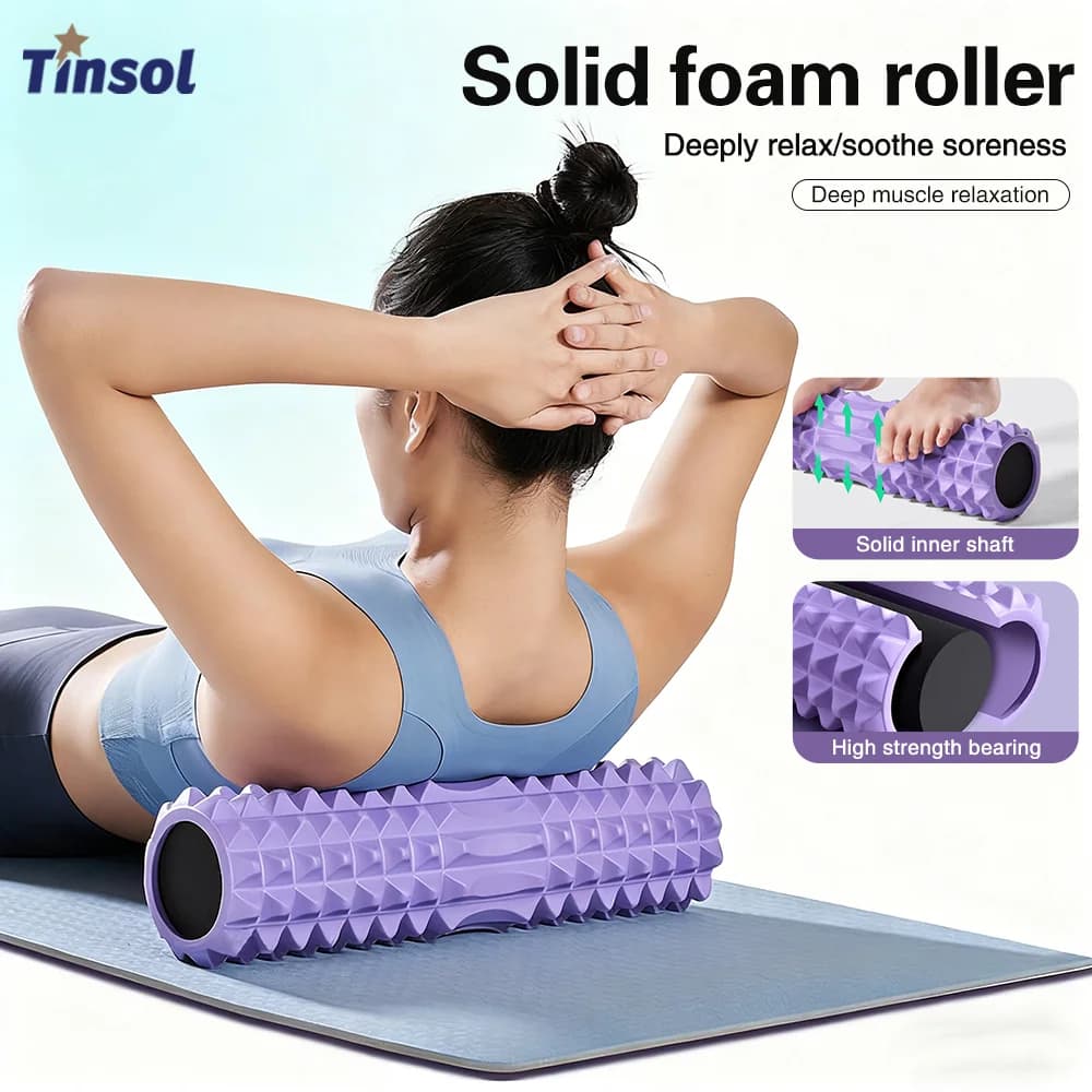 33/45cm Three-dimensional Dot Yoga Foam Roller Body Sculpting Gym of Home All Body Massage Muscular Relaxation Sports Rehabilitation