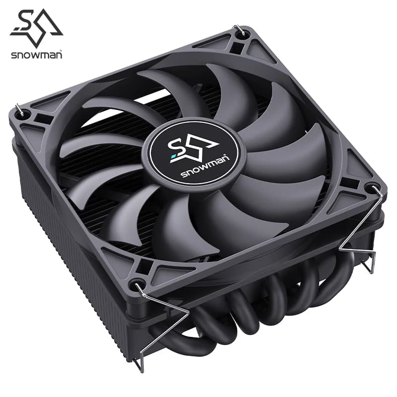 SNOWMAN MC45-6 ITX Dissipatore CPU ad Aria con 6 Heat Pipe, Radiatore per PC, Ventole ARGB PWM, Compatibile con Intel LGA1851 1700 1200 1151 X99 2011 AM5 AM4