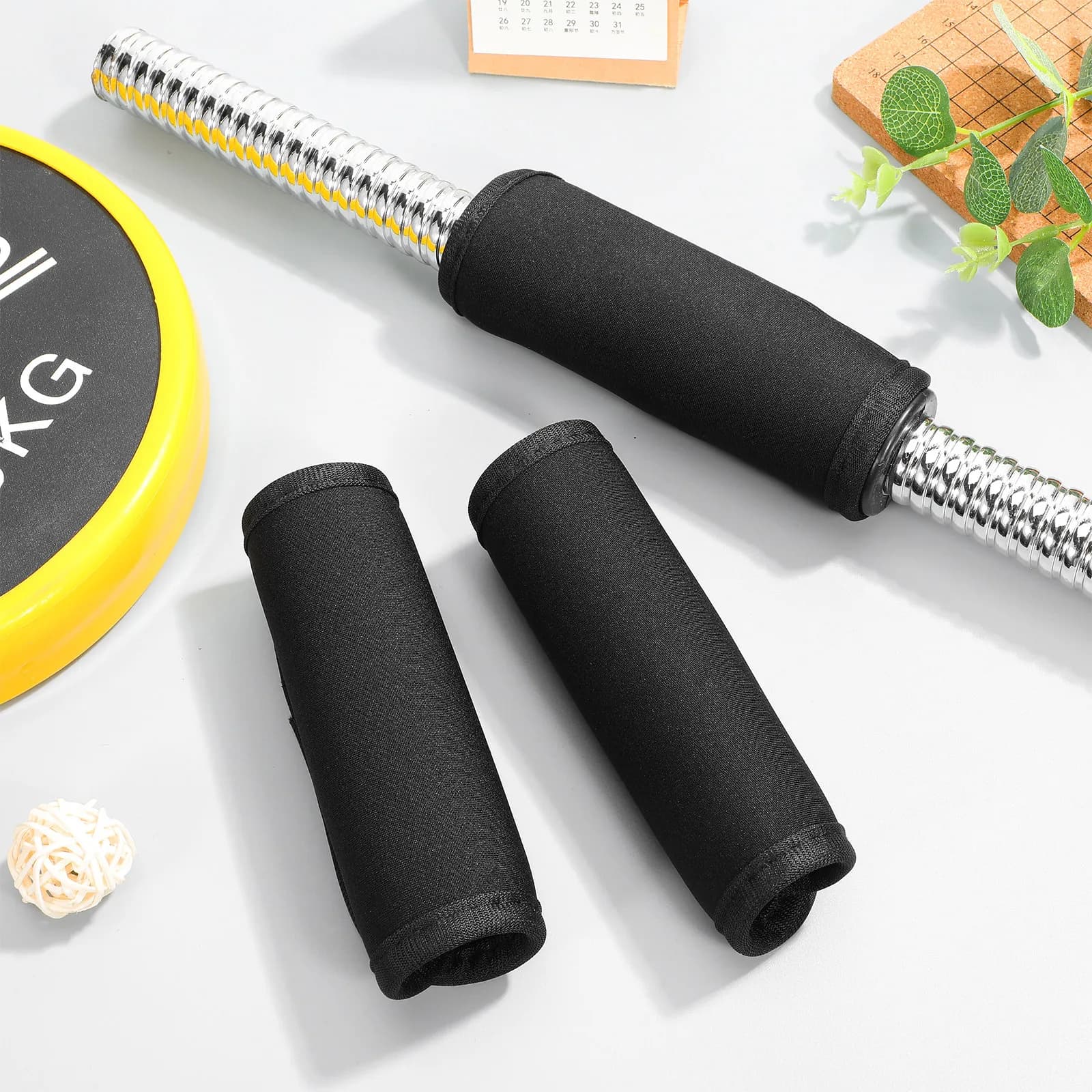Set of 3 Anti-slip Protectors Versatile and Stackable for Handles, Traction Bars, Libraries and Manubri, Protective Pillows for Gym Training