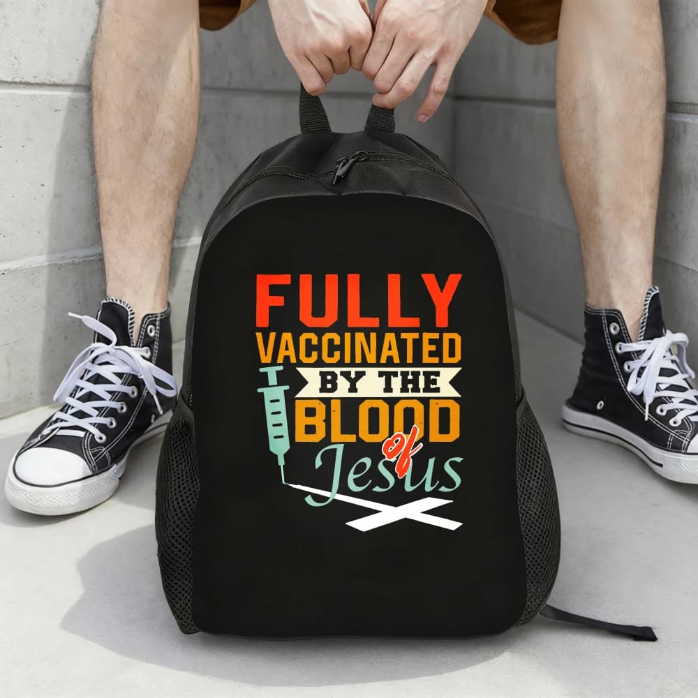 College Backpacks for Women Fully Vaccinated by the Blood of the Large Capacity, Photography Backpack Comfortable & Stylish for School, Travel, and Outdoor Activities, Lightweight with Adjustable Straps, Polyester Lining, Zip Closure, Backpack for