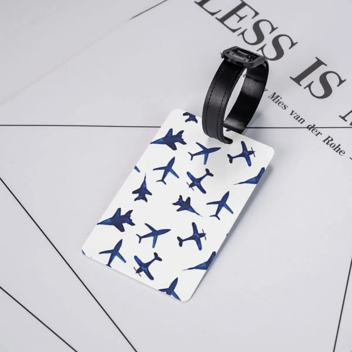 Etichette per Bagagli con Motivo Casuale di Aerei, per Piloti di Aviazione e Caccia, Porta Etichette per Valigie e Bagagli da Viaggio con Spazio per Nome e Indirizzo