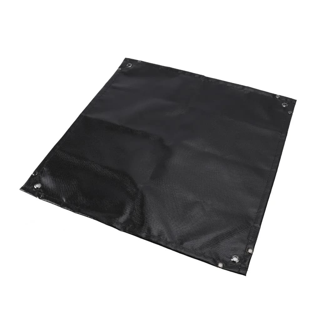 Versatile Silicone＋Fiberglass Under Grill Mat Black Protective Pad Fire Pit Mat Outdoor Grade Fireproof Grill Pad Camping Stove