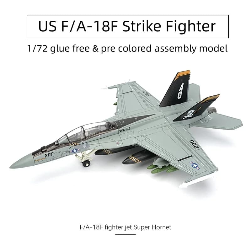 1/72 Serie Militare F18 VF103 Tomcat Super Hornet Jet Pirata Bandiera Combattente US Navy Aereo Modello Giocattoli Per I Bambini Regalo Di Natale