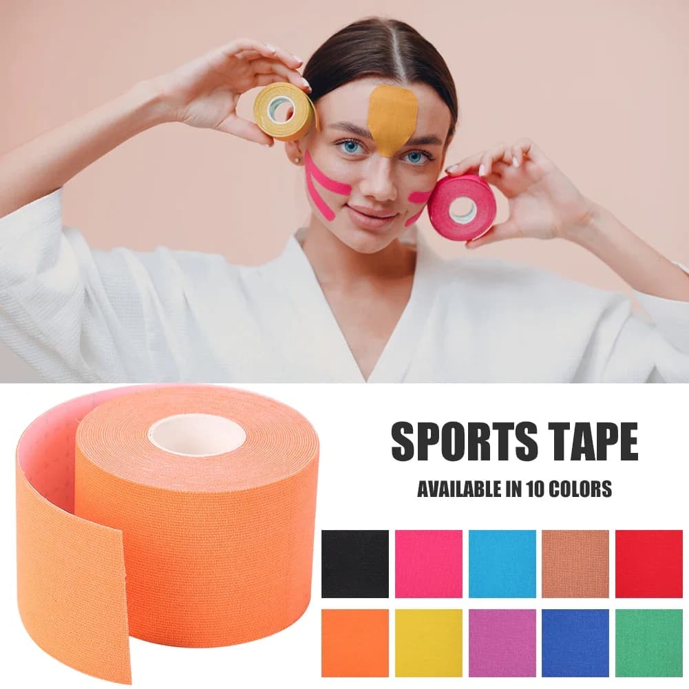 5CM x 5M Nastro per il lifting del viso per il viso V Line Collo Occhi Lifting Rimozione delle rughe Nastro adesivo Strumento per la cura della pelle del viso Benda elastica