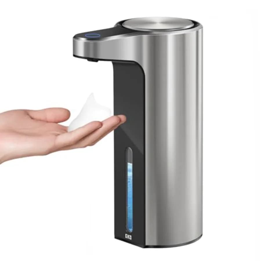 Dispenser Automatico di Sapone Schiumogeno, Erogatore di Sapone a Schiuma Senza Contatto per Bagno e Cucina, Resistente all'Acqua e Ricaricabile