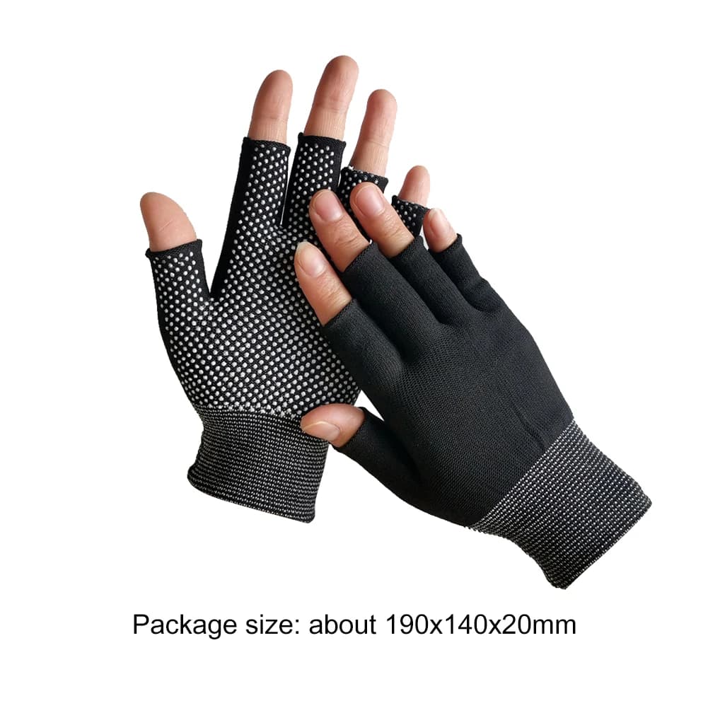 Guanti da Ciclismo Mezze Dita Traspiranti in Nylon, Guanti da Palestra Antiscivolo, Guanti da Allenamento per Ciclismo, Pesca, Guida
