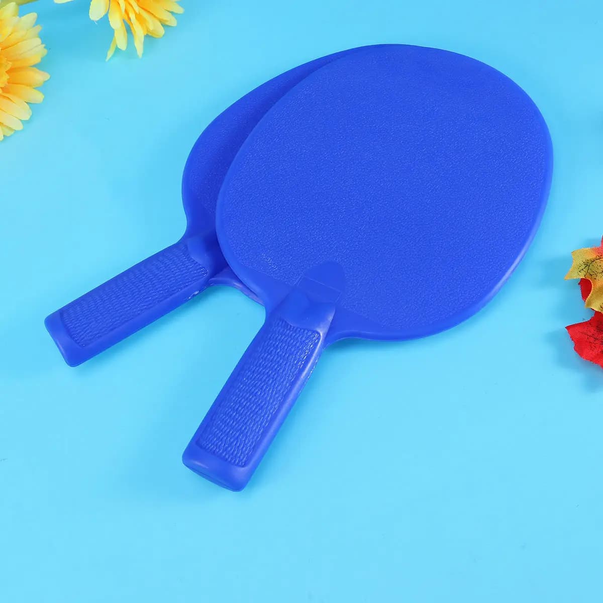 1 paio di racchette da ping pong in plastica, leggere, resistenti all'usura, design elastico, forma semplice, facili da usare per kayak e canoa