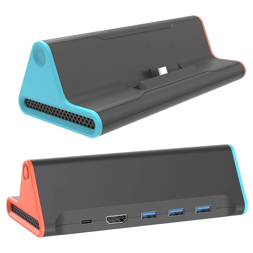 Adattatore Dock TV Portatile 4K NS2, Stazione di Aggancio HDMI-compatibile HD, Base Adattatore per Console con Ricarica Rapida, Accessori Gaming