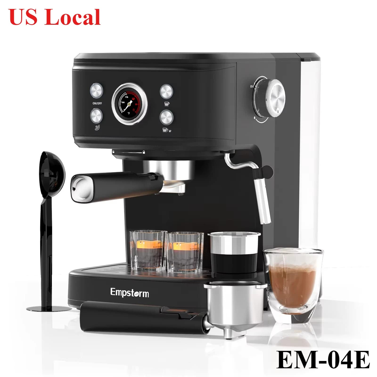 Household Electric Semi-automatic Espresso Machine Brewing System Milk Frother Stainless Steel 20 Bar Pump Type Temperature Control Device for Hotels,with Top Cup Warmer & Washable Drip Tray,sturdy Build,ideal Gift for Coffee Enthusiasts for Home