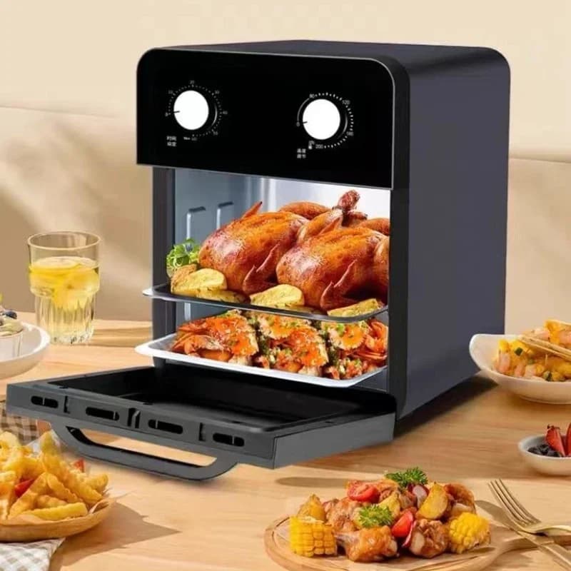 【hot item】Air Fryer Oven Steam Tender Baking Air Oven All-in-one Machine Visible 24 Large Capacity Six-in-one