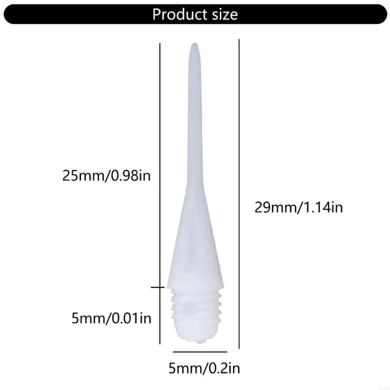 100PCS Professional Plastic Flight Tip Enduring Soft Tip Point Needle 4BA Replacement Tip for Standard 4BA Thread