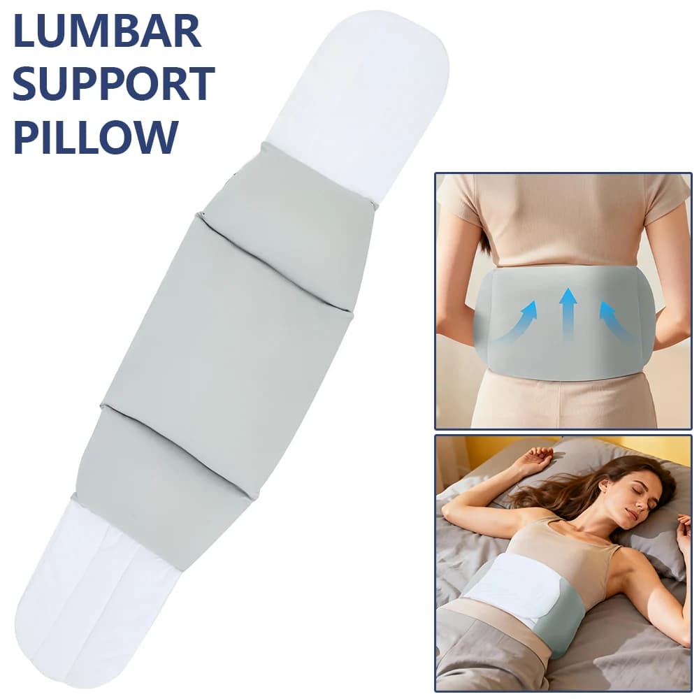 Cuscino di supporto lombare 360 ° Cuscino avvolgente per il supporto della parte bassa della schiena Cuscino portatile regolabile in vita per l'ufficio del letto laterale/posteriore