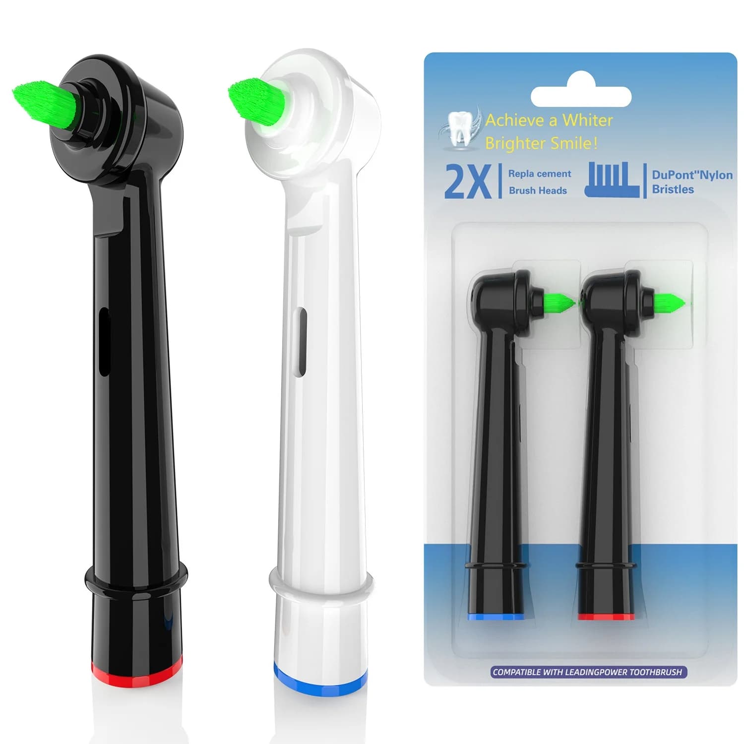 2 spare parts for Oral B electric toothbrush heads, toothbrush heads for cleaning