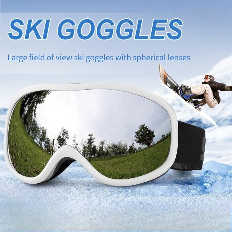 Occhiali da sci polarizzati con montatura grande per uomo e donna, occhiali da snowboard antiappannamento con protezione UV antivento e neve per esterni